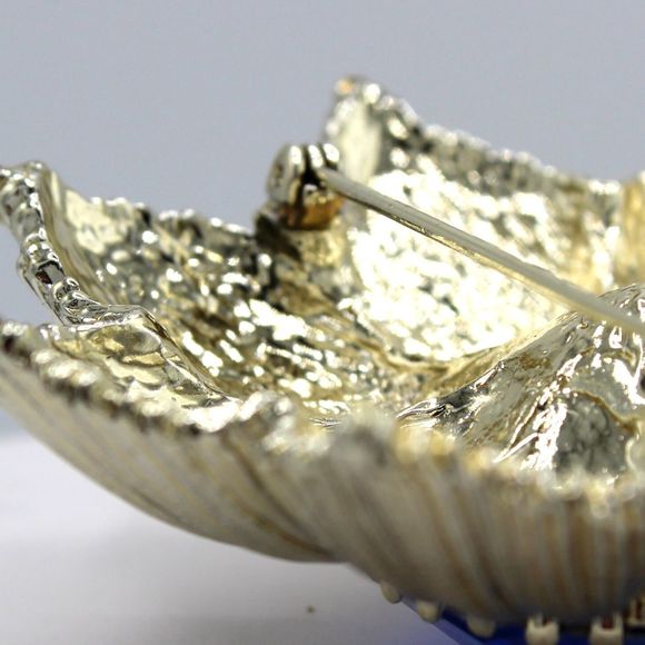 Vintage 1940s Garne Aurora Borealis Blue Swarovski Brooch Earring Jewelry Set - Picture 11 of 11